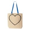 Natural Tote with Contrast-Color Handles Thumbnail