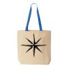Natural Tote with Contrast-Color Handles Thumbnail