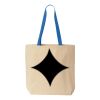Natural Tote with Contrast-Color Handles Thumbnail