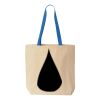Natural Tote with Contrast-Color Handles Thumbnail