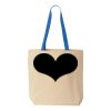 Natural Tote with Contrast-Color Handles Thumbnail