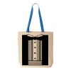 Natural Tote with Contrast-Color Handles Thumbnail