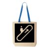 Natural Tote with Contrast-Color Handles Thumbnail