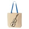Natural Tote with Contrast-Color Handles Thumbnail