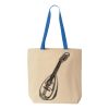 Natural Tote with Contrast-Color Handles Thumbnail