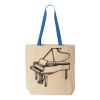 Natural Tote with Contrast-Color Handles Thumbnail