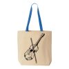 Natural Tote with Contrast-Color Handles Thumbnail