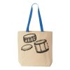 Natural Tote with Contrast-Color Handles Thumbnail