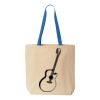 Natural Tote with Contrast-Color Handles Thumbnail
