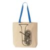 Natural Tote with Contrast-Color Handles Thumbnail