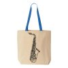 Natural Tote with Contrast-Color Handles Thumbnail