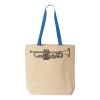 Natural Tote with Contrast-Color Handles Thumbnail
