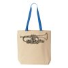 Natural Tote with Contrast-Color Handles Thumbnail