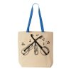 Natural Tote with Contrast-Color Handles Thumbnail