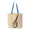 Natural Tote with Contrast-Color Handles Thumbnail