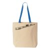 Natural Tote with Contrast-Color Handles Thumbnail