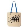 Natural Tote with Contrast-Color Handles Thumbnail