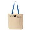 Natural Tote with Contrast-Color Handles Thumbnail