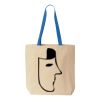 Natural Tote with Contrast-Color Handles Thumbnail