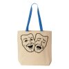 Natural Tote with Contrast-Color Handles Thumbnail