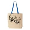 Natural Tote with Contrast-Color Handles Thumbnail