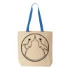 Natural Tote with Contrast-Color Handles Thumbnail