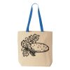 Natural Tote with Contrast-Color Handles Thumbnail
