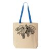 Natural Tote with Contrast-Color Handles Thumbnail