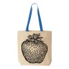 Natural Tote with Contrast-Color Handles Thumbnail