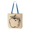 Natural Tote with Contrast-Color Handles Thumbnail