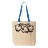 Natural Tote with Contrast-Color Handles Thumbnail