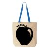 Natural Tote with Contrast-Color Handles Thumbnail