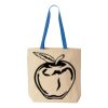 Natural Tote with Contrast-Color Handles Thumbnail
