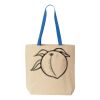 Natural Tote with Contrast-Color Handles Thumbnail