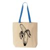 Natural Tote with Contrast-Color Handles Thumbnail