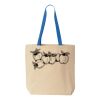 Natural Tote with Contrast-Color Handles Thumbnail