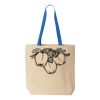 Natural Tote with Contrast-Color Handles Thumbnail