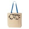 Natural Tote with Contrast-Color Handles Thumbnail