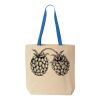 Natural Tote with Contrast-Color Handles Thumbnail