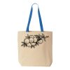 Natural Tote with Contrast-Color Handles Thumbnail