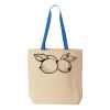 Natural Tote with Contrast-Color Handles Thumbnail