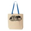 Natural Tote with Contrast-Color Handles Thumbnail