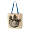 Natural Tote with Contrast-Color Handles Thumbnail