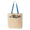 Natural Tote with Contrast-Color Handles Thumbnail