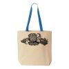 Natural Tote with Contrast-Color Handles Thumbnail