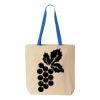 Natural Tote with Contrast-Color Handles Thumbnail