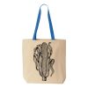 Natural Tote with Contrast-Color Handles Thumbnail
