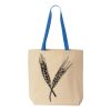 Natural Tote with Contrast-Color Handles Thumbnail