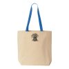 Natural Tote with Contrast-Color Handles Thumbnail