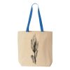 Natural Tote with Contrast-Color Handles Thumbnail